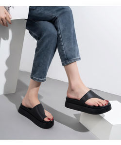 Chaussures pour femmes en cuir véritable, antidérapantes, style urbain tendance, dessus en cuir de vachette (4,5 cm), printemps-automne - Product Image 1