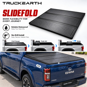 ฝาครอบกระบะท้ายแบบพับได้ GWM Cannon Double Cab สำหรับกระบะท้ายขนาด 5 ฟุต ฝาครอบแบบสามตอนพับได้ ฝาครอบกระบะท้ายแบบแข็งพับได้ ฝาครอบกระบะท้ายแบบเลื่อนทำจากอลูมิเนียม - Product Image 1