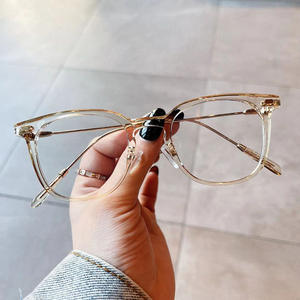 Gafas Qianai Cat Eye L4-6182 con Filtro de Luz Azul, Montura Completa, Lentes de PC para Mujer, Remaches Irregulares, Estilo Coreano - Product Image 1