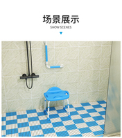 Chaise de douche robuste en aluminium 150 kg avec trou de drainage, siège incliné ergonomique, aide à la sécurité pour personnes âgées dans la salle de bain