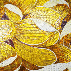 Maison luxe fleur <span class=keywords><strong>d</strong></span>'or fait <span class=keywords><strong>à</strong></span> la main murale <span class=keywords><strong>cristal</strong></span> Art motif mur <span class=keywords><strong>verre</strong></span> mosaïque carrelage usine personnalisée - Product Image 4