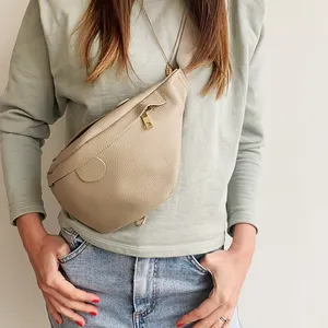 Wholesale Minimalist Custom Fanny Pack Leather Fashion Hot Selling Ladies Crossbody Bag Women