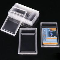 Support de carte en acrylique transparent pour cartes classées avec étiquette, support de carte vide pour cartes classées