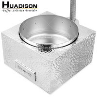 Huadison Autres fournitures d'hôtel et de restaurant Lampe chauffante infrarouge portable en acier inoxydable Lampe chauffante électrique pour aliments Buffet