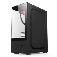 Boîtier de jeu AntarcChill Black Mid Tower avec alimentation, support ARGB Micro-ATX, en stock, vente en gros, châssis PC d'usine