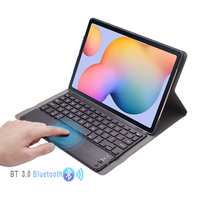 Untuk Samsung Galaxy Tab S6 Lite 10.4 untuk Samsung SM-P610 P615 PU Kulit Ramping Casing Keyboard Ajaib