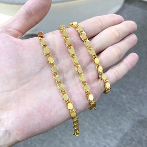 Jxx - Cadenas Cubanas Chapadas en Oro de 24K al por Mayor, Joyería de Latón para Hombre y Mujer, Estilo Clásico - Product Image 2