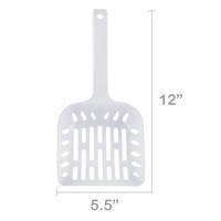 Grande pelle à litière pour chat en plastique léger de forme carrée avec un design à trous fins, écologique et durable, accessoire de nettoyage pour animaux de compagnie