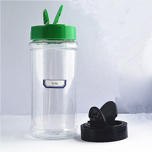16oz Pet nhựa gia vị Lọ muối Shaker và hạt tiêu chai gia vị container với nắp màu đen - Product Image 2