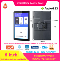 Écran tactile Android YC-SM08P de 8 pouces 1280*800 avec 4 Go de RAM pour hôtel et usage domestique - Boîtier en plastique de conception barre