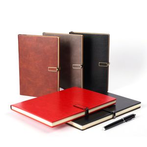 2025 cuero personalizado barato Tapa dura diario cuadernos semanal planificador mensual con magnético con hebilla cuadrada para regalo - Product Image 1
