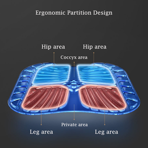 Bravo Patent Ergonomisch Traagschuim Gel Pad Zitkussen Verkoelende Gel Zitkussen Voor Bureaustoel - Product Image 5