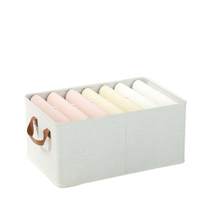Caja organizadora de ropa, caja de almacenamiento rectangular de tela para escritorio, gran capacidad con asas para organización de armarios - Product Image 4