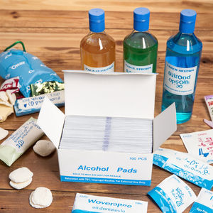 개별 포장 알코올 프렙 패드 의료용 구급 상자 고급 알코올 솜 & 패드 알코올 패드 - Product Image 6
