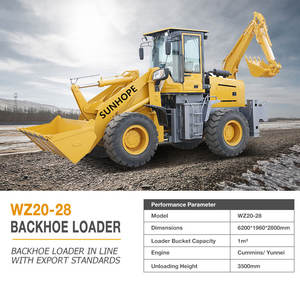 Neue 4WD Gelenk-Bagger lader maschine mit Radlader <span class=keywords><strong>Mini</strong></span> lader Eaton Hydraulik zylinder Kleiner Bagger lader - Product Image 5