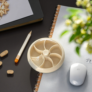 Wholesale Medibox Travel <b>7</b> Grids Weekly Rotary <b>Tablet</b> Storage Portable Child-Resistant Custom Logo Colorful Medicine Pill Box - Product Image 2