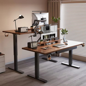 Escritorio de Oficina de Madera Sólida con Elevación Eléctrica, Vidrio <span class=keywords><strong>Templado</strong></span>, Escritorio Inteligente, Escritorio de <span class=keywords><strong>Estudio</strong></span> - Product Image 3