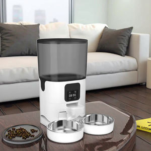 ओम ऐप नियंत्रित स्मार्ट पालतू भोजन और पानी का फव्वारा 5 एल पोर्टेबल स्टील और प्लास्टिक फीडर के लिए प्लास्टिक फीडर - Product Image 6