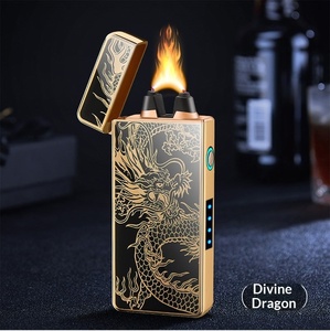 Briquet rechargeable 820 Type C, grande puissance, flamme puissante avec affichage de la batterie, écran tactile, design coupe-vent à arc - Product Image 5