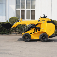 Mini excavatrice Skid Steer Loader Tractopelle avec mouvement sur chenilles Mini Dumper portable