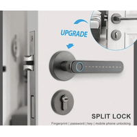Elock Es813 Slanke Enkele Klink Intelligente Deurslot Set Handvat Vingerafdruk Slimme Hendel Tuya Ble App Slimme Handgreep