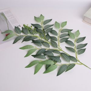 Hojas y arbustos artificiales de seda, arbustos y flores verdes de imitación para el jardín del hogar, la Oficina, la boda y la decoración de Año Nuevo - Product Image 5