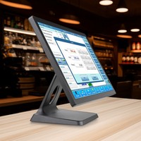Sistem Layar PC KDS Dapur Berkualitas Tinggi 21 Inci, Sistem Mesin KDS Kantin yang Dapat Disesuaikan, Layar Sentuh All in One PC