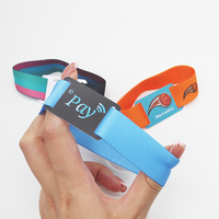 Bracelet élastique NFC RFID en tissu extensible avec mini-étiquette pour paiement sans argent liquide et contrôle d'accès aux événements