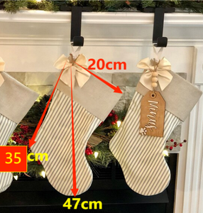 <strong>Wholesale</strong> Linen <strong>Christmas</strong> Socks Luxury Customized Fireplace Decoration Gift Sublimation Xmas <strong>Christmas</strong> <strong>Stockings</strong> for Embroidery - Product Image 5