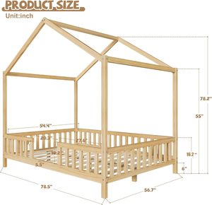 <span class=keywords><strong>Cama</strong></span> Infantil Creativa de Estilo Europeo, <span class=keywords><strong>Cama</strong></span> <span class=keywords><strong>Montessori</strong></span> con Diseño de Casa de Árbol, Color Personalizado, Camas Dobles de Madera para Niños - Product Image 3