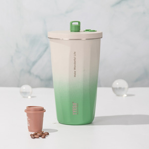 แก้วกาแฟฉนวนสแตนเลสสตีลสองชั้นพร้อมฝาปิดขนาด600มล. กำหนดโลโก้ได้เอง - Product Image 5