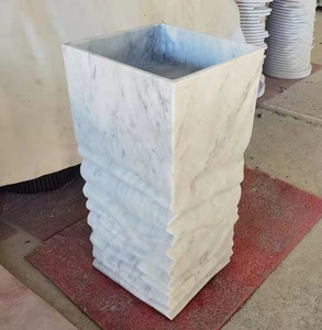 Creatieve Stijl Sanitair Thermoformed Rosso Levanto Stenen Vloer Gemonteerd Vrijstaand Bassin Rood Marmer Badkamer Wastafel - Product Image 6