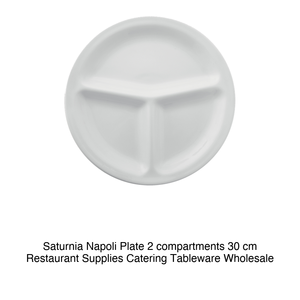 จาน Saturnia Napoli 2 ช่อง ขนาด 30 ซม. อุปกรณ์ร้านอาหาร ภาชนะจัดเลี้ยง ขายส่ง - Product Image 2