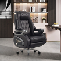 Chaise de bureau électrique ergonomique de luxe avec fonction de massage, inclinable, avec fonction de levage et pivotante pour le bureau