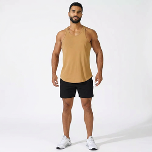 Camiseta Deportiva de Tirantes para Hombre, Color Sólido, Malla Transpirable, Sin Mangas, para Gimnasio - Product Image 1