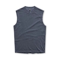 Camiseta sin mangas de algodón transpirable de alta calidad para correr, chaleco deportivo con bordado 3D, estilo vintage lavado, talla grande, para gimnasio, para hombre