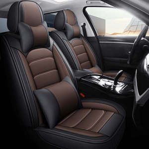 Housse de siège de voiture universelle en cuir Nappa imperméable de haute qualité, accessoire de décoration intérieure de luxe Napa, pour la protection - Product Image 2
