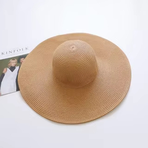 Wide Brim <b>Straw</b> <b>Hat</b> Fashion Cool Sun Custom <b>Straw</b> <b>Hat</b> Summer Vacation Beach Women Paper Big Floppy Sun <b>Hats</b> - Product Image 6