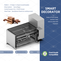 Machines de production automatiques de décoration et d'enrobage de chocolat 3D LST avec tunnel de refroidissement, machine de boulangerie pour chocolat, pour fabricant de lait de noix