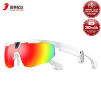 Lunettes Intelligentes IA W640 avec Caméra 8MP, Photos 32MP, Vidéo 1080P, pour Cyclisme, Course, Ski, Traduction ENC, Légères et Iridescentes