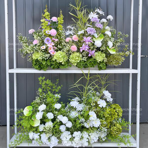Fleurs artificielles réalistes pour simulation de mariage, style forêt, plantes vertes, herbe de crête, matériaux de décoration pour salle de mariage intérieure - Product Image 3