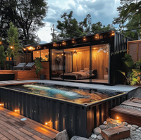 Piscine Conteneur Moderne de Luxe en Verre pour Enfants, Écologique et Durable, pour Extérieur