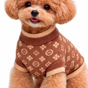 เสื้อสัตว์เลี้ยงแบรนด์แฟชั่นสั่งทำพิเศษ เสื้อสัตว์เลี้ยงถักนิตติ้งสุดหรูสำหรับสุนัขและแมว เสื้อกันหนาวแบบสวมใส่สบายสำหรับฤดูหนาว เสื้อผ้าสัตว์เลี้ยงแบบ OEM ODM - Product Image 1