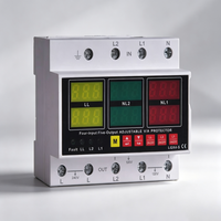 Interrupteur de protection biphasé 63A AC120V-240V 220V-380V 380V, protecteur contre les surtensions et les surintensités pour la maison