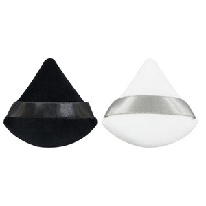 Borla de Maquillaje Triangular, Suave, Blanca y Negra, para Polvo Seco Suelto, Borla de Algodón, Herramienta de Belleza - Product Image 4