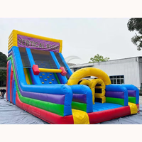 Vente en gros à prix réduits : Grand toboggan aquatique gonflable chinois pour usage commercial, en PVC, taille personnalisable, installation facile pour enfants