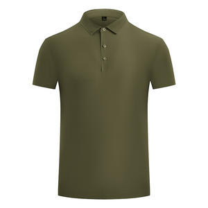 Personalizado de punto de seda de hielo de impresión Anti-Shrink Casual para camisa de manga corta ligero cómodo Color sólido - Product Image 1