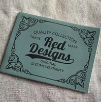 Écussons en cuir PU écologiques personnalisables, étiquettes cousues en relief pour vêtements, vestes, sacs à main, logo de marque personnalisé carré