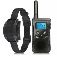 Ferngesteuertes Hundetrainingshalsband IP67 Wasserdicht Wiederaufladbar LCD-Display Piepton Vibration Schock für Outdoor-Hundeverhaltenstraining