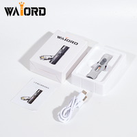 Lampe torche portable EDC WAIORD, mini lampe LED 500 lumens, design magnétique, rechargeable, alliage d'aluminium, USB, IP65, camping, réglable